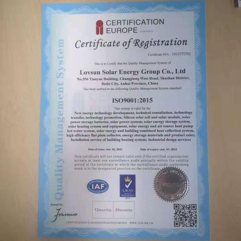 ISO9001 - Lovsun Solar Energy Group Co., Ltd.