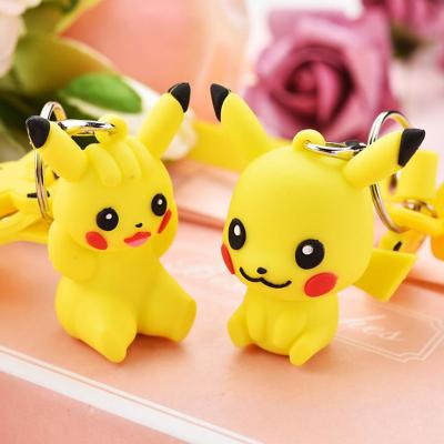 China Simple Cute PVC Picachu Key Chain Satchel Gift Car Pendant for sale