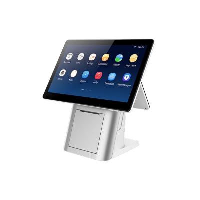 China SDK Newland TNP CPO X5 system 15.6 inch dual touch customer screen cash register restaurant pos electronic cash register for sale