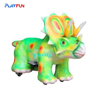 China Playfun Coin-Operated Battery Dinosaur Bumper Children Riding and Operating Battery Animal Model Car Amusement Facilitie for sale