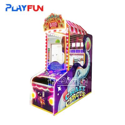 China Playfun coin operated game machine Redemption tickets game Crazy Circus Redemption arcade ball throw game machine for sale