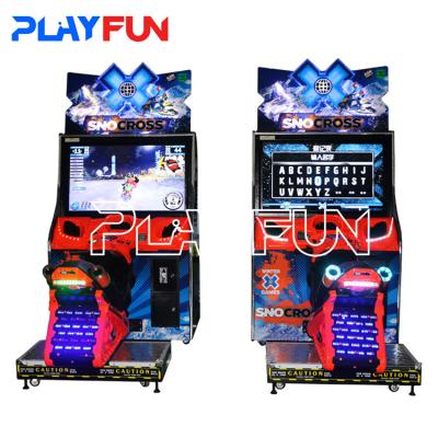 Chine Parc d'attractions intérieur Centre de jeux Resort Snocross Moto moto moto neige pièce de monnaie Jeu de course Arcade Simulateur vidéo à vendre
