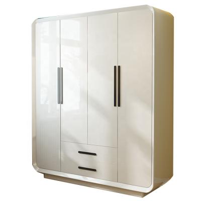 China As pictures show modern fashionable bedroom almirah designs swing door wood wall wardrobe china factory cabinet organizer large for sale