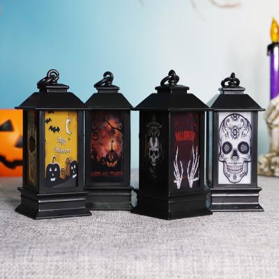 China Hot Indoor Human Skeleton Pumpkin Bat Lantern Candle Light Halloween Decorations Lemon Skeleton Halloween LED Party Supplies for sale