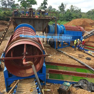 China Portable Alluvial Gold Trommel Portable Alluvial Trommel Gold Washing Plant Manufacturers for sale