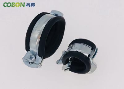 China M8 Nut EPDM Rubber Lined Pipe Clamps With Mirror Polish Water Pipe Clamp for sale