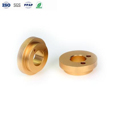 China Precision CNC Aluminum Parts ODM CNC Machining Parts Liner With Anodized Gold for sale
