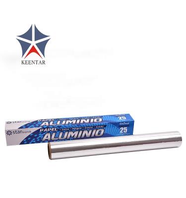 China Eco - Friendly Kraft BBQ 8011 Household Aluminum Foil Food Roll , 8011 Aluminum Foil Alloy Kitchen Use Embossed 8011-