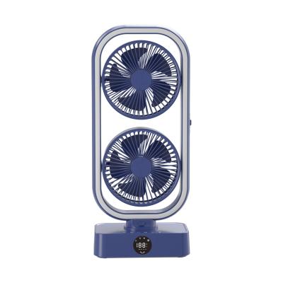 China Double Headed Household Fans Double Headed Household Fans 10000 mAh High Speed Tabletop Fans With Remote Control for sale