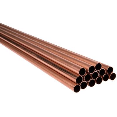 China Wholesale T2 pure straight copper pipe fit refrigeration and copper tube 99.99% copper tubing for sale