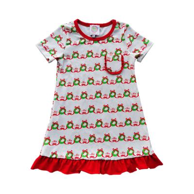 China Breathable 2022 Baby Fall Clothing Longsleeve Tunic Dress Toddler Clothes Girl Solid Ruffle Cotton Dress for sale