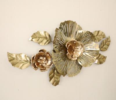 China Wall Art Hanging Metal Art Decor Flower Iron Metal Decorative Articles for Home Decoration for sale