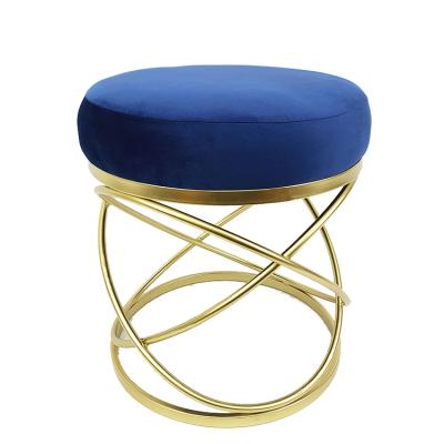 China Other MOQ Blue Round Low Foot Stool Stools for sale