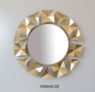 China Polygon style traditional metal mirrors decor wall decoration for sale