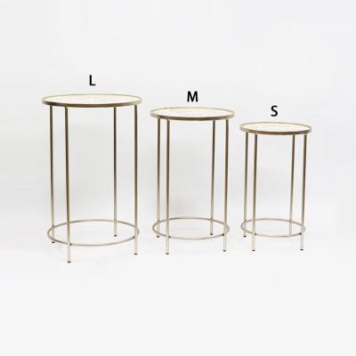 China High and low set table with luxurious wood table top and round tea table for sale