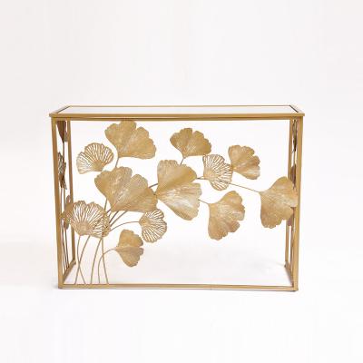 China Modern simple gold set metal cafe desk for sale