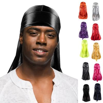 China Decorate custom logo silky durag satin spandex satin bandana durags custom designer durag camouflage durag wholesale for men for sale