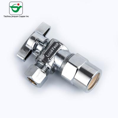 China 1/4 mercado dual sin plomo de la vuelta válvula de parada de cobre amarillo de 200 PSI en venta