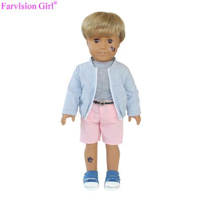 China DIY TOY Farvision Girl Wholesale Custom 18 Inch Boy Doll Boy Toy Doll With Tattoo Stickers for sale