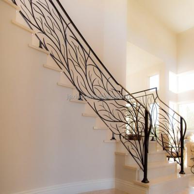 China Rustic Wrought Iron Stair Railings for sale