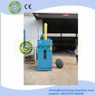 China HUICHENG VD40 Hydraulic Metal Drum Compress Baler/ Vertical Drum Barrel Press Baler /Flattener/Crusher/Compactor for sale