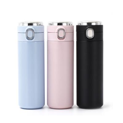 China PORTABLE Stainless Steel Vacuum Bounce Mug Insulated White, Smart Water Bottles With Led Tumbler Temperature Display Thermos Flasks Caps for sale