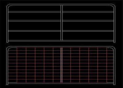 China Solid Hot - Dip Galvanized Livestock Gates For Farms 12” 14” 16” Lengths for sale