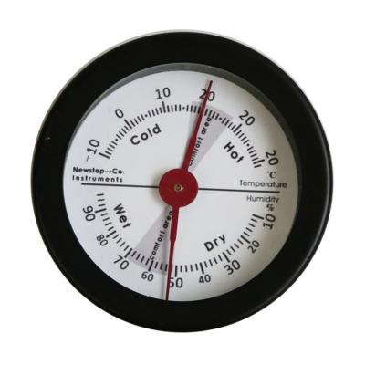 China Metal Outdoor Thermometer Customized Wall Clock With Thermometer And Hygromete for sale
