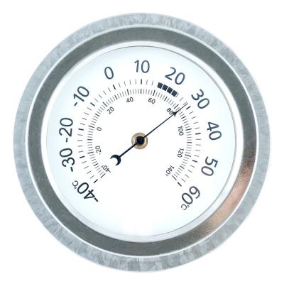 China Wholesale Manufacturer Round Indoor Garden Thermometer Metal Outdoor Thermometer and Hygrometer for sale