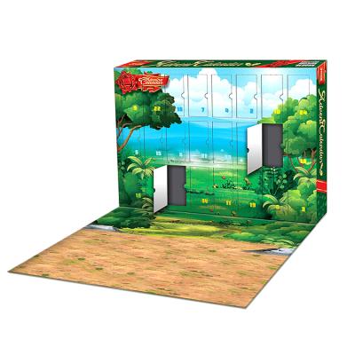 China Exquisite Holiday Advent Calendar Christmas Decorations Gifts Gift Package Blinds Ideal Holiday Thick Card Recyclable Box for sale