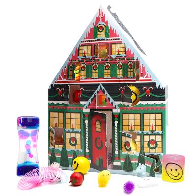 China Good Consistency Recyclable Gift Pick Box With Fun Holes Pre-Cut Endless Full Line Endless Pick Box Ideal Holiday Advent Calendar for sale