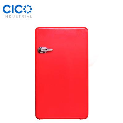 China Electric Red Nostalgia Electrics Retro Refrigerator Low Consumption for sale