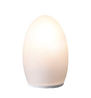 China Modern hand blown frosted glass diffuser in classic egg shape, this cordless table lamp provides a lovely soft ambient light. for sale