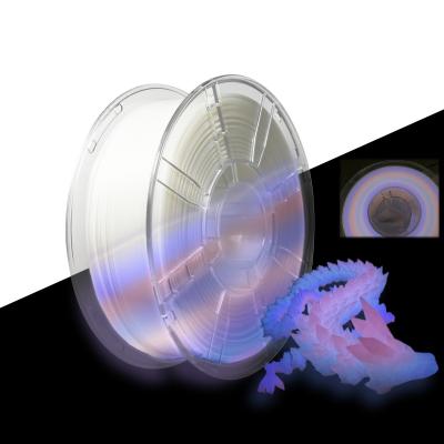 China 3D Printed Filament High Strength 1.75mm Glow Rainbow PLA filamentnt for sale