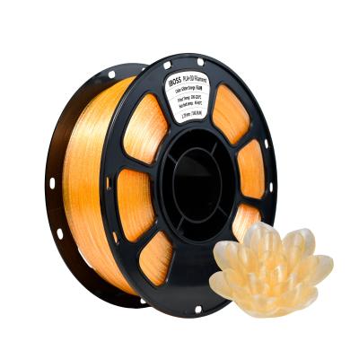 China iBOSS PLA+ Filament 100% Bubble Free Toughness Enhanced Glitter Orange For 3D Printing for sale