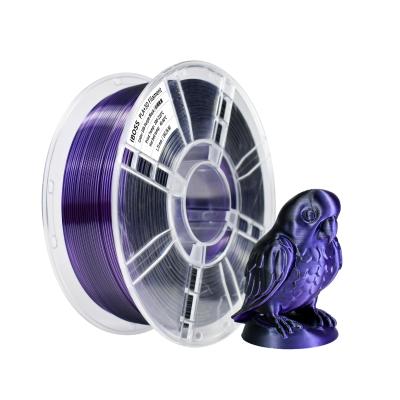 China Filamento de la impresora 3D PLA Pro Robustez mejorada de seda de doble color Violeta Filamento negro en venta