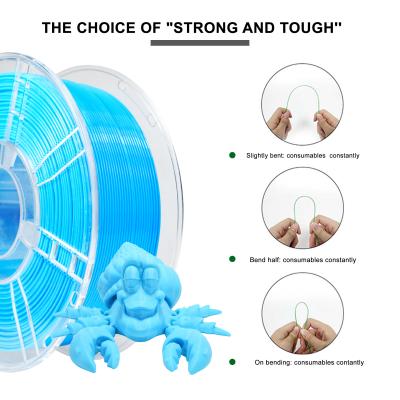 China PETG Filamento Azul claro 1 kg Impressora 3D Filamento Superfície de impressão lisa à venda