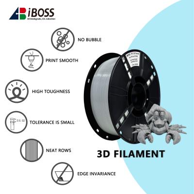 China Impressora iBOSS PETG Impressão 1.75mm Filamento cinza Filamento 3D adequado para impressoras de Bambu Lab à venda
