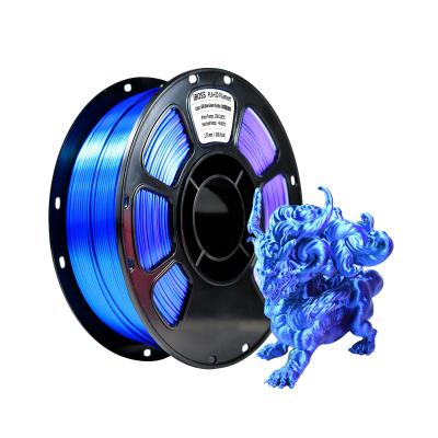 중국 iBOSS 고강성 PLA+ 필라멘트 실크 삼색 파란색 녹색 보라색 1.75mm 3D 프린터 필라멘트 판매용