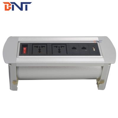 China flip up desktop sliding electric socket with network ,usb for sale