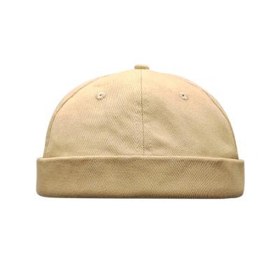 China COMMON 6 Custom White Panel Adjustable Brimless Docker Hats Rolled To Slap Unisex Docker Hats for sale