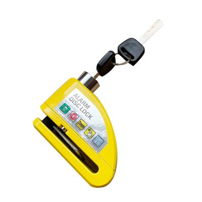 China Zinc alloy kinbar lock 110 siren DB motorcycle alarm waterproof disc lock for sale