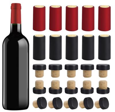 Chine Bouteille de vin personnalisée avec bouchon en plastique noir PVC rétrécissant la chaleur à vendre