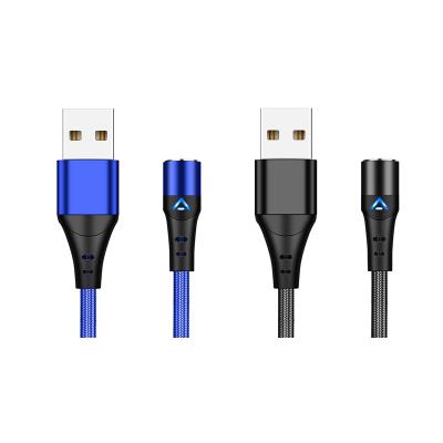 China 2021 Phone 2A Fast Charging USB Cable 360 Degree Right Angle Ready To Ship 1M Magnetic Mobile Phone Cable Micro USB Magnetic Charging Type C Cable for sale