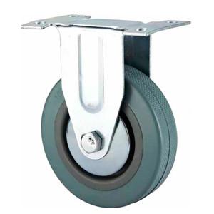 China Fixed Grey rubber caster , 2