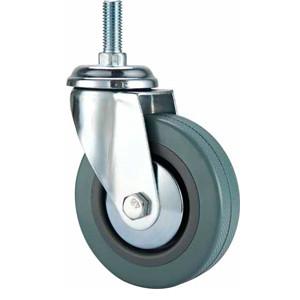 China Thread screw Grey rubber caster without brake , 2