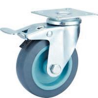 China Swivel Grey TPR caster with total brake , 2