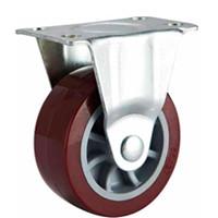 China Red Small PU caster for light duty shelf, 2