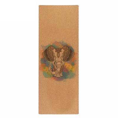 China Eco-Friendly Custom Made Yoga Mat Non-slip Natural Rubber Cork Printing Mat Printing Hot Selling Premium Yoga Mats for sale