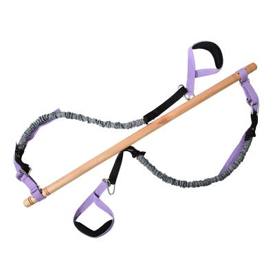 China Portable Pilates Stick Fitness Bar, Pilates Home Gym with Foot Loop and Bag for Workout U-LS3105 for sale